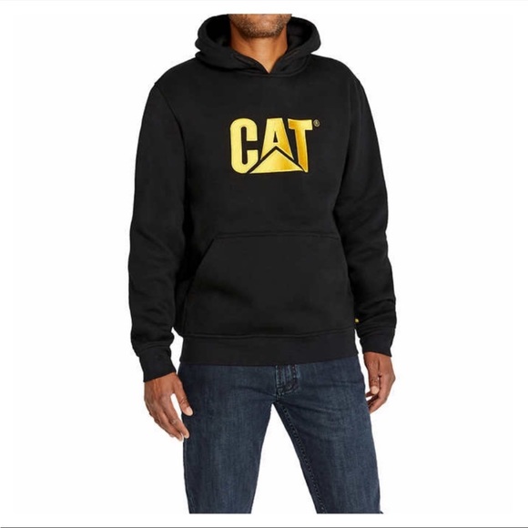 CAT Men Hooded Sweatshirt - BLACK - Picture 2 of 5